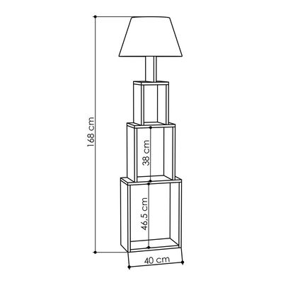 Mourah Tower Floor Lamp  - Light Mocha/Light Brown -2 Years Warranty