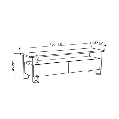 Mourah Cornea Tv Stand Up To 60 Inches With Storage - Light Mocha - 2 Years Warranty