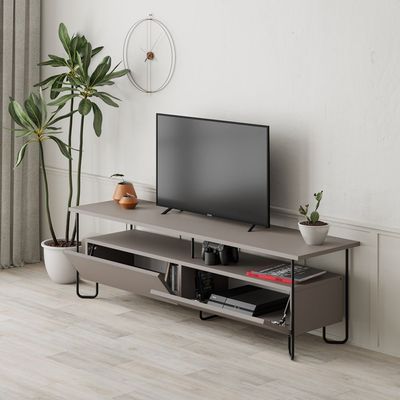 Mourah Cornea Tv Stand Up To 60 Inches With Storage - Light Mocha - 2 Years Warranty