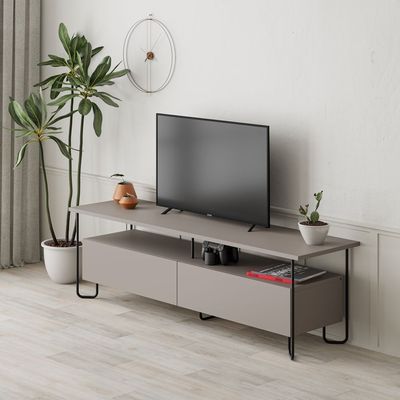 Cornea TV Stand Up To 60 Inches With Storage - Light Mocha - 2 Years Warranty