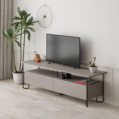 Mourah Cornea Tv Stand Up To 60 Inches With Storage - Light Mocha - 2 Years Warranty