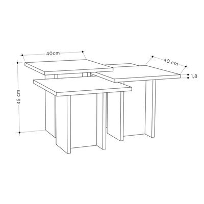 Grade Coffee Table - Dark Coffee/Dark Coffee - 2 Years Warranty