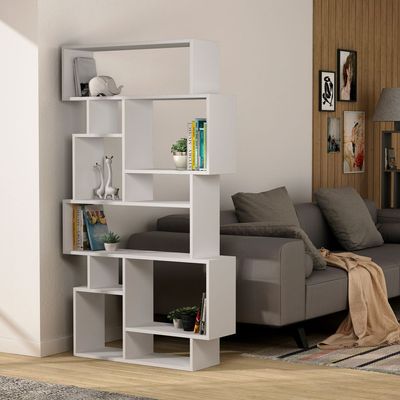 Mourah Karmato Bookcase - White - 2 Years Warranty