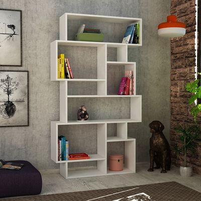 Mourah Karmato Bookcase - White - 2 Years Warranty