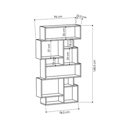 Mourah Karmato Bookcase - White - 2 Years Warranty