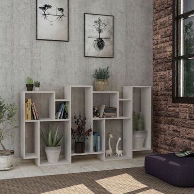 Mourah Karmato Bookcase - White - 2 Years Warranty