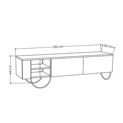Mourah Norfolk Tv Stand Up To 60 Inches With Storage - Oak - 2 Years Warranty