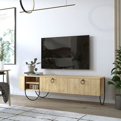 Norfolk Tv Stand Up To 60 Inches With Storage - Oak - 2 Years Warranty