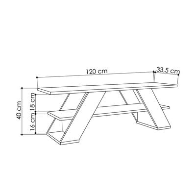 Mourah Farfalla Tv Stand Up To 50 Inches With Storage - Anthracite - 2 Years Warranty