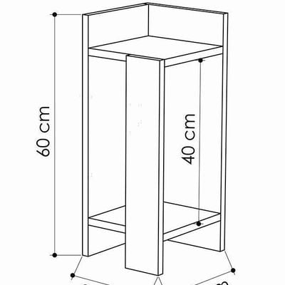 Elos Nightstand Left Module - White  - 2 Years Warranty