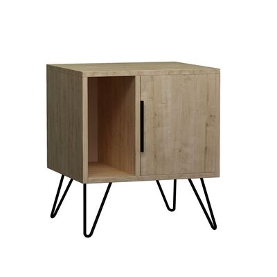 Mourah Glynn Nightstand - Oak/Oak - 2 Years Warranty