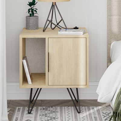 Glynn Nightstand - Oak/Oak - 2 Years Warranty