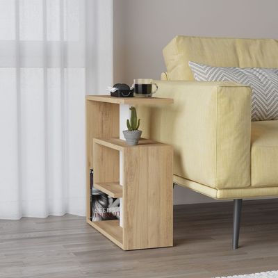 Saly End Table - Oak/White - 2 Years Warranty