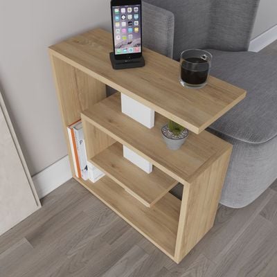 Saly End Table - Oak/White - 2 Years Warranty