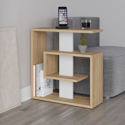 Saly End Table - Oak/White - 2 Years Warranty