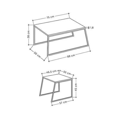 Mourah Pal Coffee Table - Oak - 2 Years Warranty