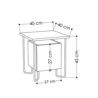 Mourah Acres Nightstand - White  - 2 Years Warranty