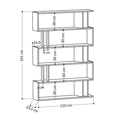 Partiro Bookcase - Light Mocha/Dark Coffee - 2 Years Warranty