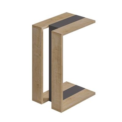 Muju C End Table - Oak/Anthracite/Oak - 2 Years Warranty