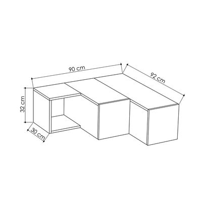 Mourah Compact Tv Stand Up To 50 Inches With Storage - White/Oak - 2 Years Warranty