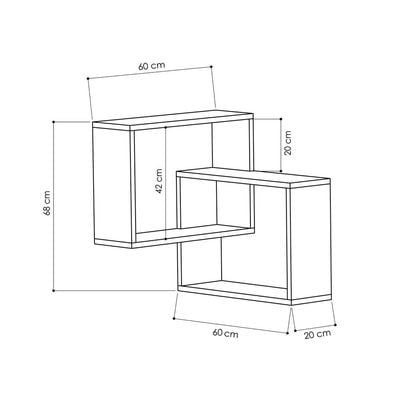 Mourah Ring Corner Shelf - Light Mocha/Anthracite - 2 Years Warranty