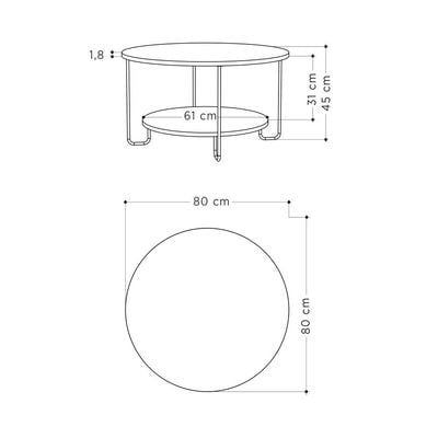 Corro Coffee Table - White - 2 Years Warranty