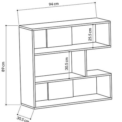 Molly Bookcase No.1 - Oak - 2 Years Warranty