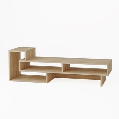 Mourah Tetra Tv Stand Up To 43 Inches With Storage - Oak - 2 Years Warranty