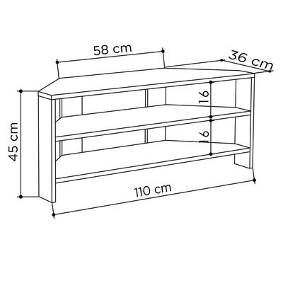 Mourah Thales Tv Stand Up To 43 Inches With Storage - Dark Coffee - 2 Years Warranty