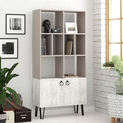 Bene Bookcase - Light Mocha/Ancient White - 2 Years Warranty