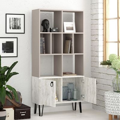 Bene Bookcase - Light Mocha/Ancient White - 2 Years Warranty