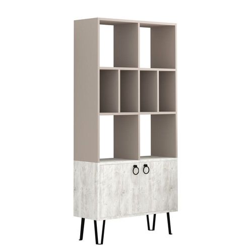 Bene Bookcase - Light Mocha/Ancient White - 2 Years Warranty