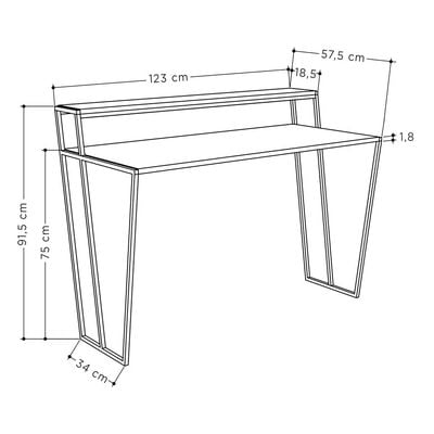 Pal Working Table With Storage - Oak  - 2 Years Warranty