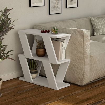 Lazena End Table - White  - 2 Years Warranty