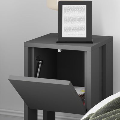 Mourah Ema Nightstand - Anthracite - 2 Years Warranty