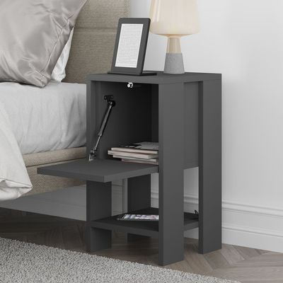 Mourah Ema Nightstand - Anthracite - 2 Years Warranty