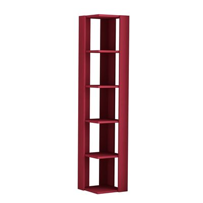 Nati Corner Bookcase - Burgundy - 2 Years Warranty