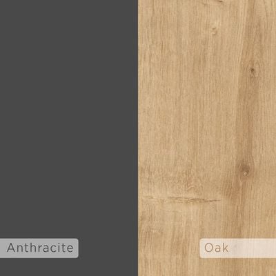 Mito Bookcase - Oak/Anthracite - 2 Years Warranty