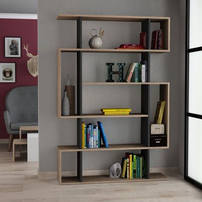 Mito Bookcase - Oak/Anthracite - 2 Years Warranty