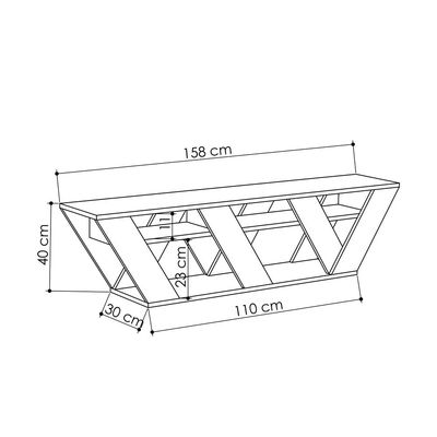 Mourah Ralla Tv Stand Up To 65 Inches With Storage - Oak - 2 Years Warranty