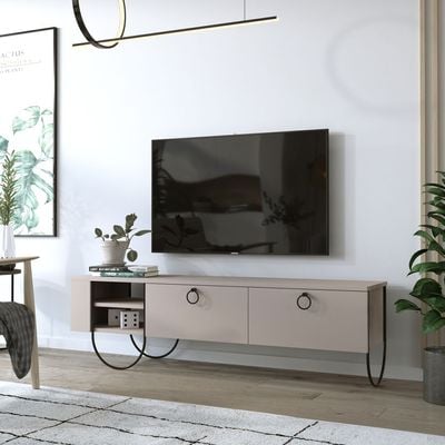 Norfolk Tv Stand Up To 60 Inches With Storage - Light Mocha - 2 Years Warranty