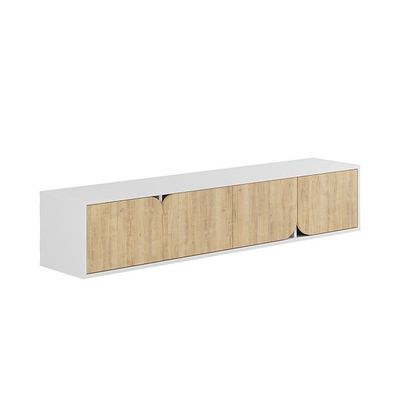 Mourah Spark Tv Stand Up To 70 Inches With Storage - White/Oak - 2 Years Warranty