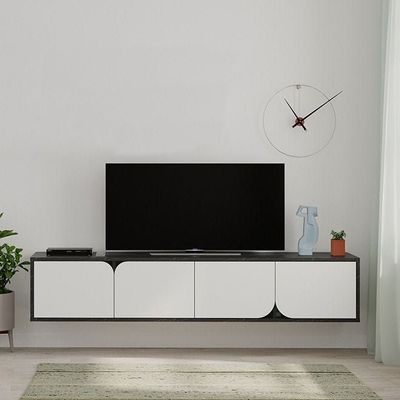 Mourah Spark Tv Stand Up To 70 Inches With Storage - Bendir/White - 2 Years Warranty