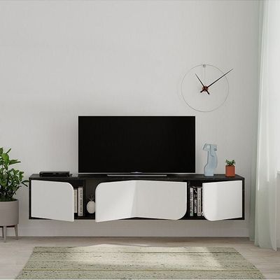 Mourah Spark Tv Stand Up To 70 Inches With Storage - Bendir/White - 2 Years Warranty