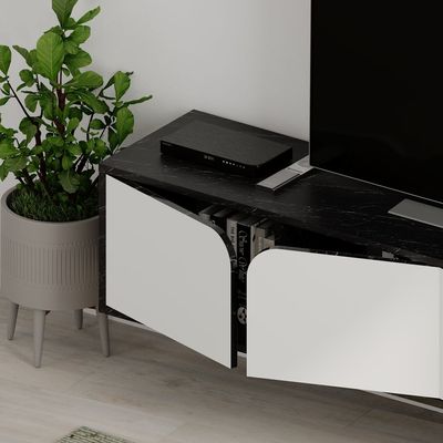 Mourah Spark Tv Stand Up To 70 Inches With Storage - Bendir/White - 2 Years Warranty