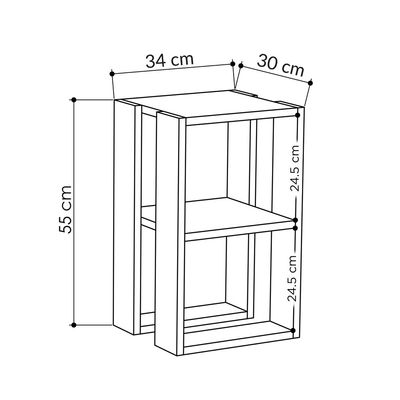 Mourah Lonie Nightstand - White  - 2 Years Warranty