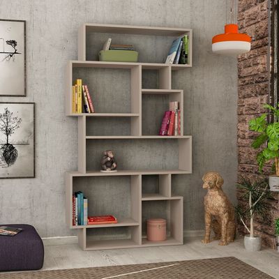 Mourah Karmato Bookcase - Light Mocha - 2 Years Warranty