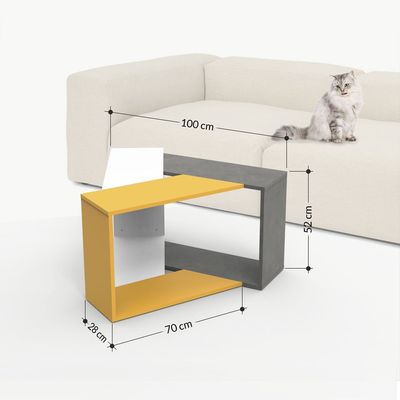 Trio Coffee Table - White/White/White