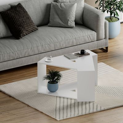 Trio Coffee Table - White/White/White