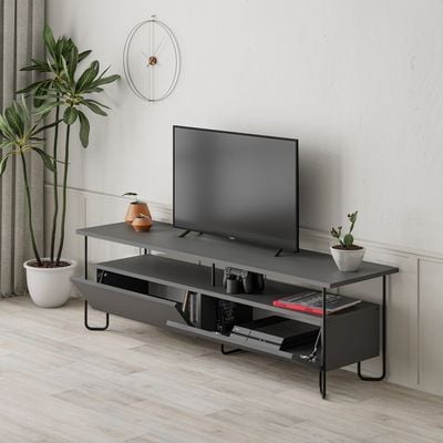 Mourah Cornea Tv Stand Up To 60 Inches With Storage - Anthracite - 2 Years Warranty